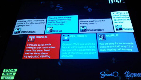 Social Media Week Singapore 2013 - Twitter Live Feed Chanel 2012