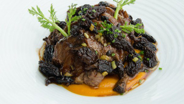 Catalunya Lamb Shoulder with Pumpkin Puree and Morels