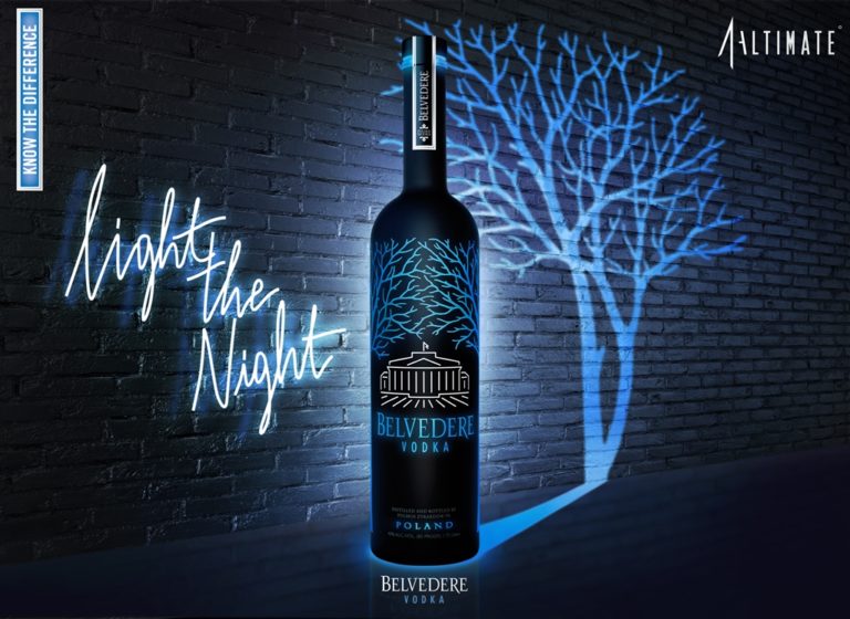 Belvedere Midnight Saber Luminous Bottle 1.75L