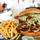 Quad Burger with Skinny Fries & Milkshake